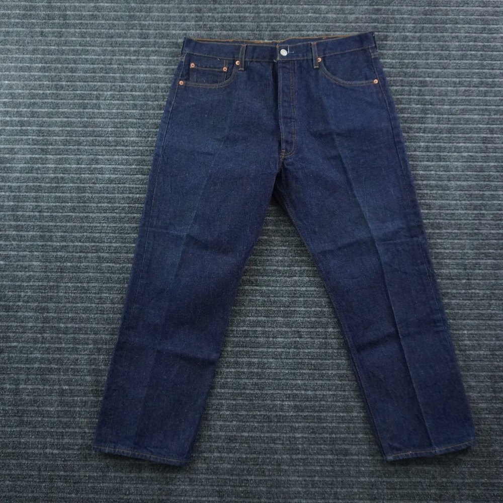 Vintage Levi's 501xx Jeans 40x30 Never Washed Dark Indigo Blue Button Fly Denim